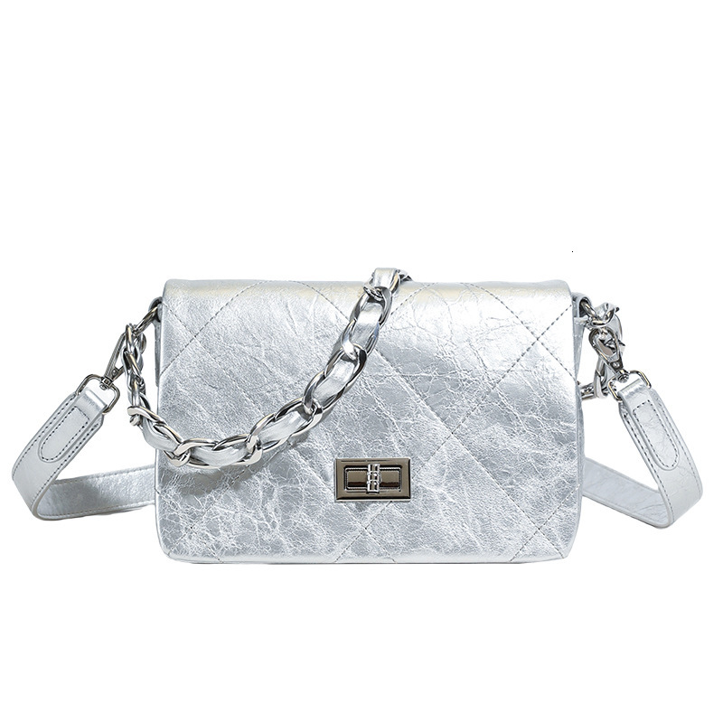designer Minimalist Textured Stylish Small Bag 2025 New Quilted Chain Handbag Women's Unique Shoulder Crossbody Small Squar
