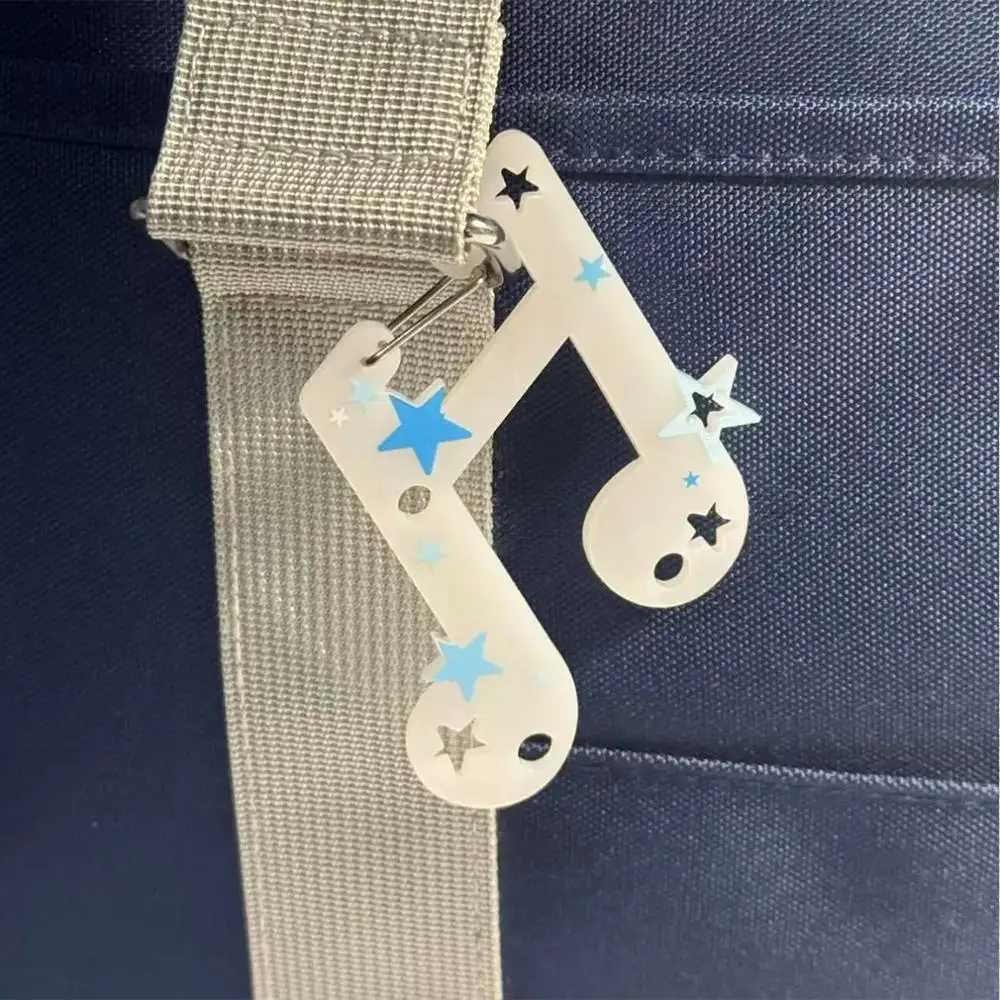 Cartoon Cute Keychain Musical Notes Carabiner Keychains Acrylic Backpack Hanging Pendant Decoration Accessories Holiday Gifts XJ250607