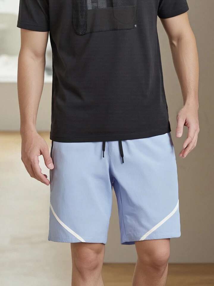 Mens Lightweight Breathable Running Shorts with Built-in Liner and Reflective Details for Nighttime Visibility