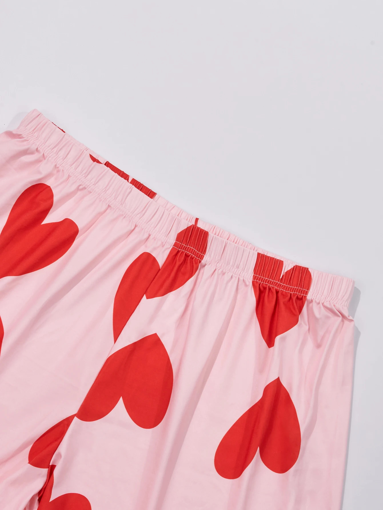 Plus size short sleeved shorts pajamas for women home wear set 250603