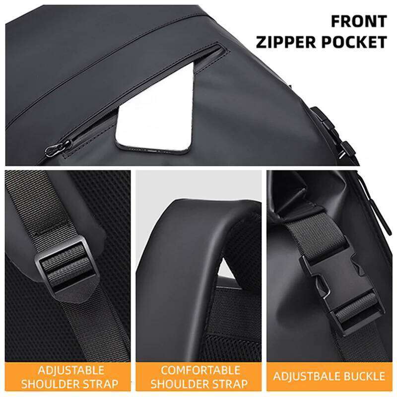 Waterproof Business Travel Backpack Men's Roll-Top Laptop Computer Pack Expandable Commuting Rucksack Large Student Schoolbags