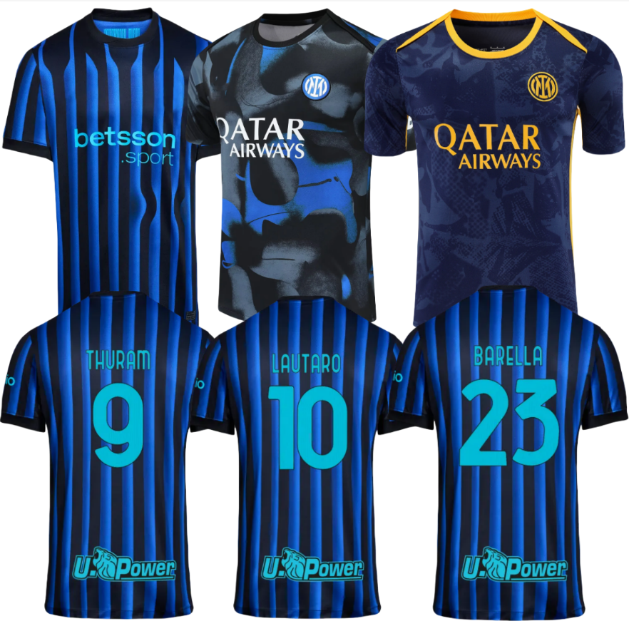 2025 26 THURAM 4th Soccer Jerseys LAUTARO CALHANOGLU TAREMI InTEr Milanes CORREA ARNAUTOVIC FRATTESI BARELLA ZIELINSKI Men sets football shirt