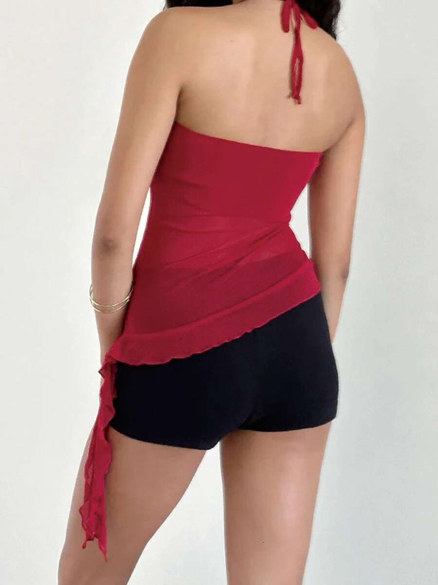 Womens Sexy V-neck Sleeveless Lace Trim Tank Tops Summer Casual Loose Fit Camisole Blouse Shirt with Adjustable Straps