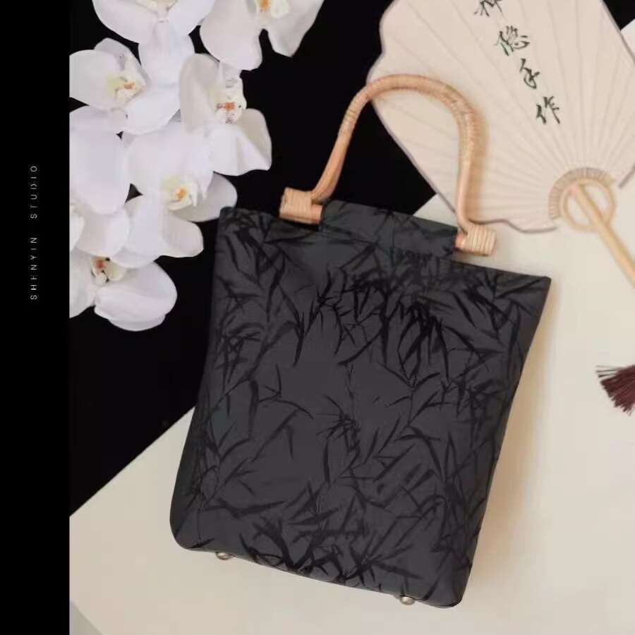 Shen Yin "Bamboo Forest Breeze" Bamboo Handbag Cheongsam Large Capacity Versatile New Chinese Style Bag