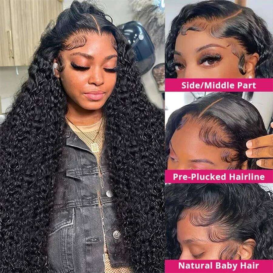 NAMM 250 Density Water Wave 13X6 Wig Preplucked Natural Hairline Ready to Wear 100% Glueless Lace Closure Wigs