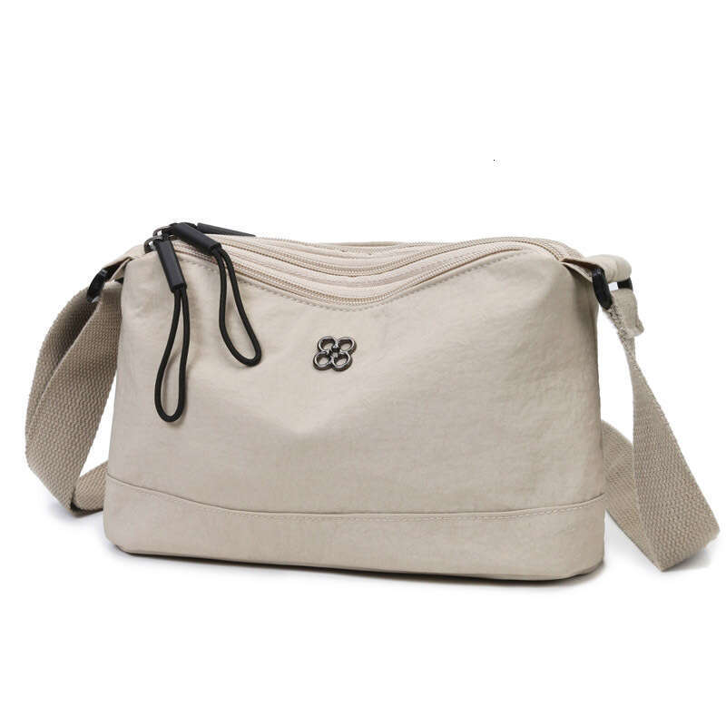 2024 Early Autumn New Commuter Shoulder Multi-Compartment Versatile Nylon Small Square Women's Simple Solid Color Crossbody Bag