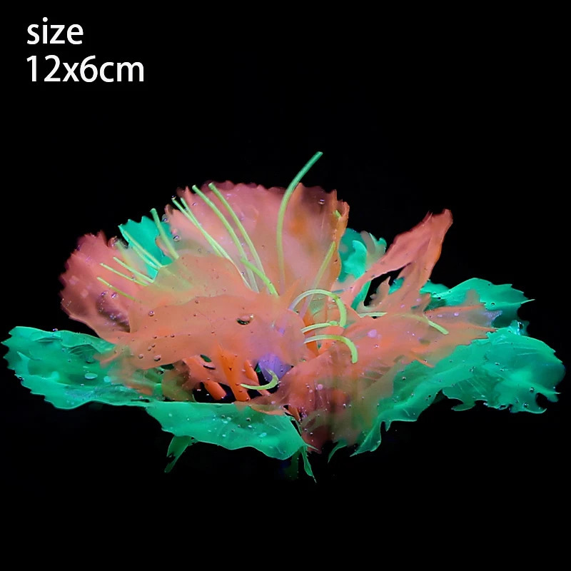 Artificial False Flower Emulation Silica Gel Aquatic Plant Ornaments Aquarium Underwater World Fish Tank Landscaping Decoration 250604