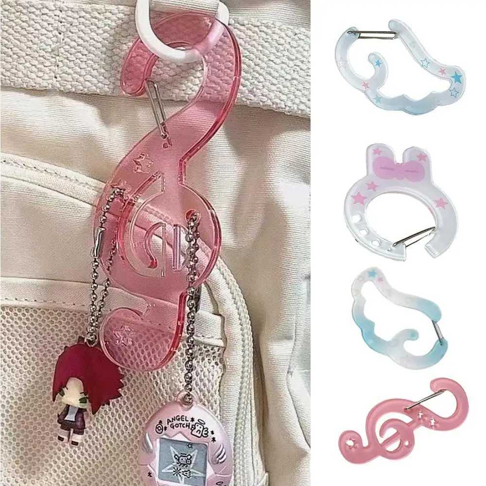 Cartoon Cute Keychain Musical Notes Carabiner Keychains Acrylic Backpack Hanging Pendant Decoration Accessories Holiday Gifts XJ250607