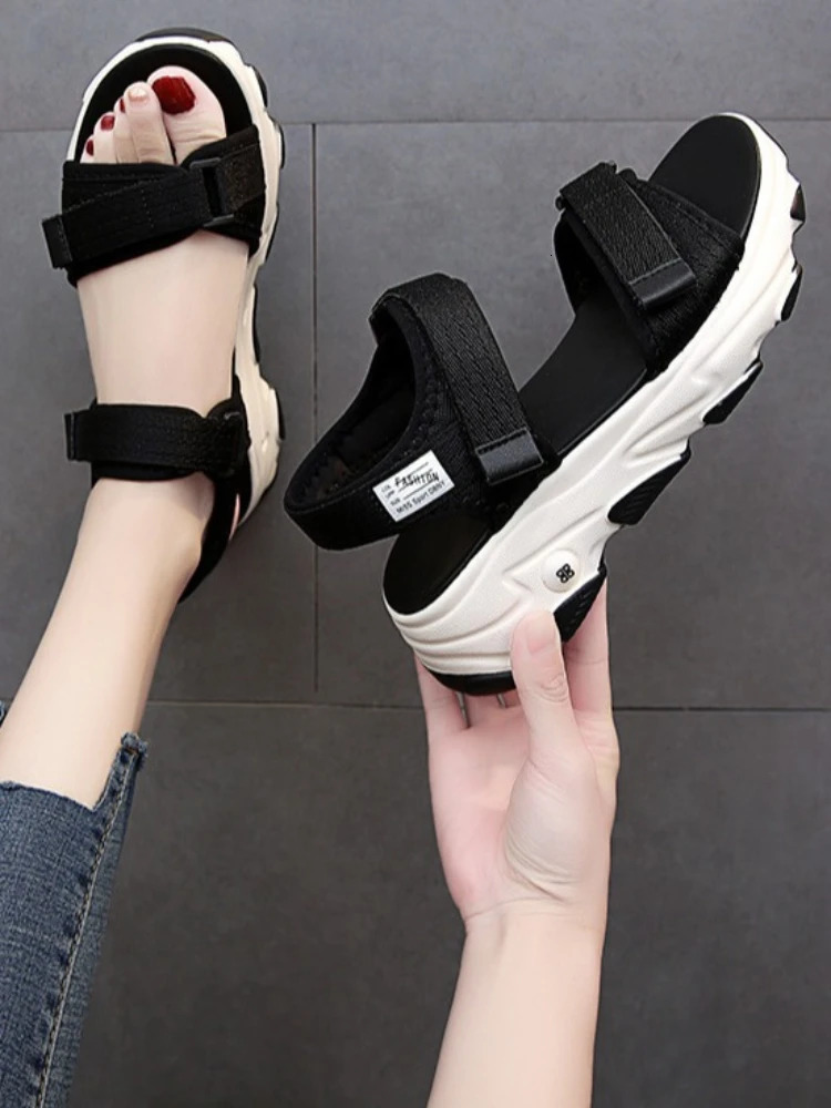 Sandals Women Shoes 2024 Summer Sports Daddy Fashion Casual Non-Slip Platform non-slip Beach Shoes Sandalias 250604