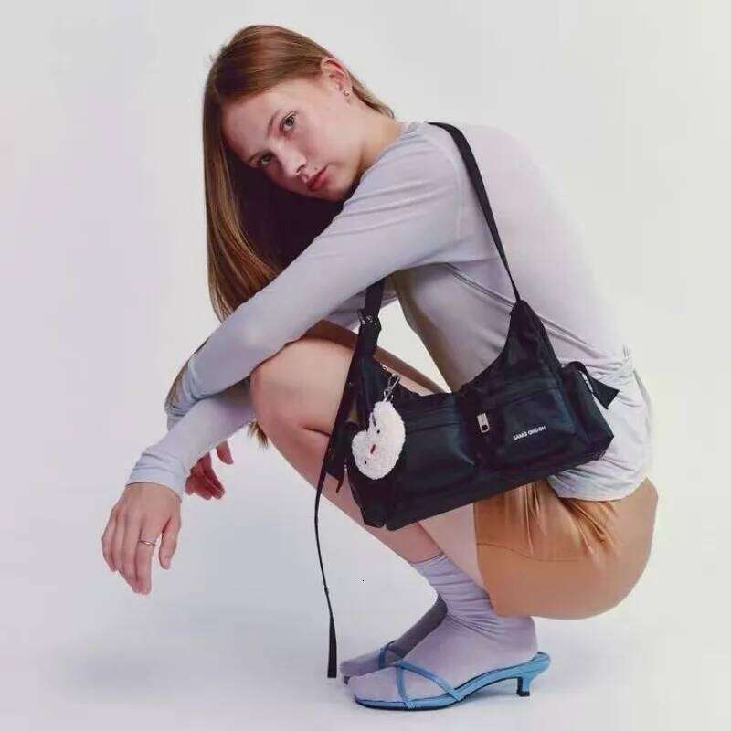 Korean High-Capacity Versatile Commuting With Niche Design, Multi Mouth Bag, Soft Leather Like Crossbody Bag