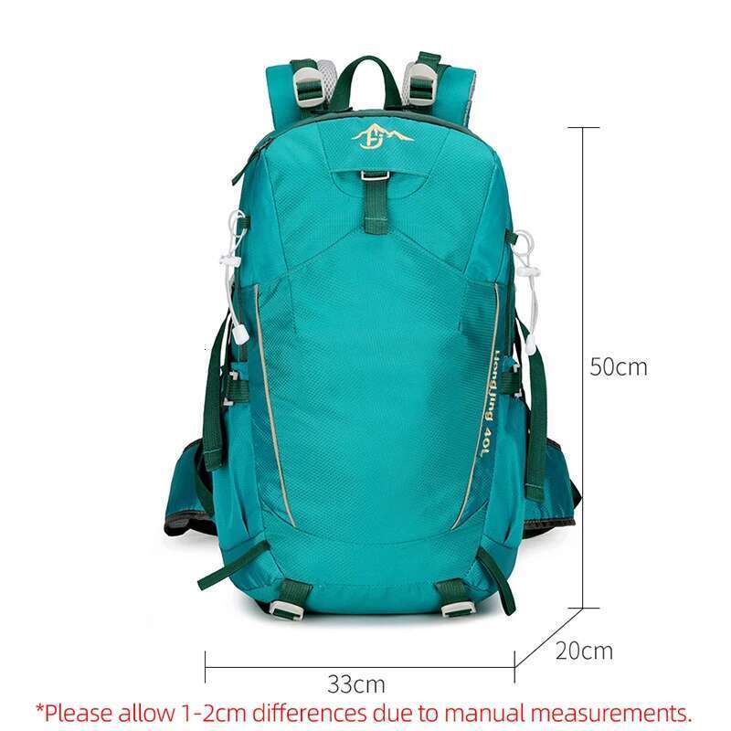40L Multifunctional Hiking Bag Expandable Backpack Lightweight Sports Daypack Large Capacity Camping Trip Storage Pack