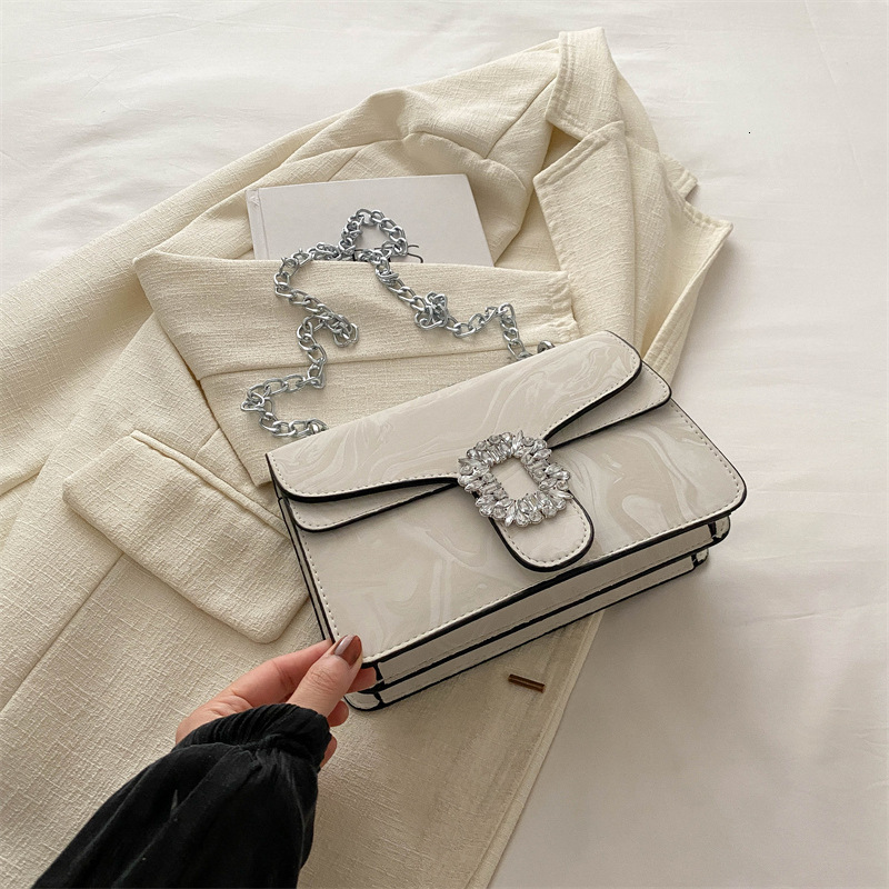 Luxury Brand Designer Bag Elegant Simple Fashion Korean Style Chain Shoulder Crossbody Bag For Women 2024 Summer New Trendy Versatile Small Square Bag