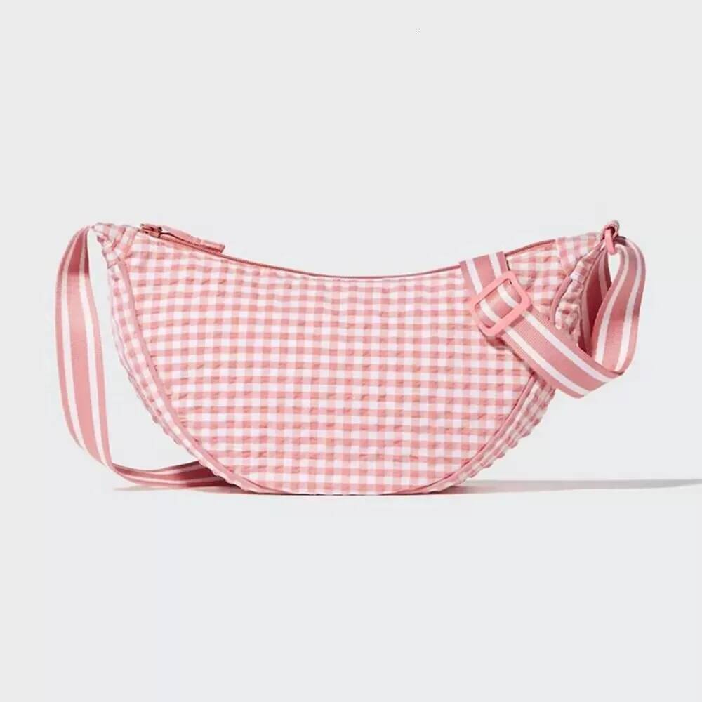 Simple Design Women's Plaid Hobos Shoulder Versatile Female Nylon Crossbody Bags Travel Girls Underarm Bag Handbags Purse