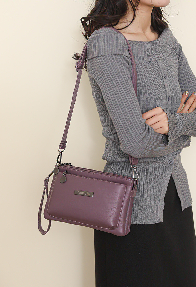 Free Shipping 2025 New Designer Bag Genuine Leather Luxury Women's Wallet Fashionable Multi Compartment Handbag High-end Trendy Shoulder Bag