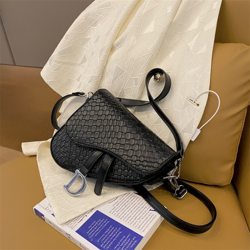 hot free shipping designer Shoulder shoulder for woman new casual saddle bag classic cross bag black white grey