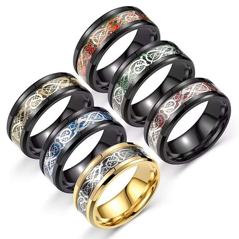 New Style Fashion Versatile Ring Personality Popular Titanium Steel Mens Ring