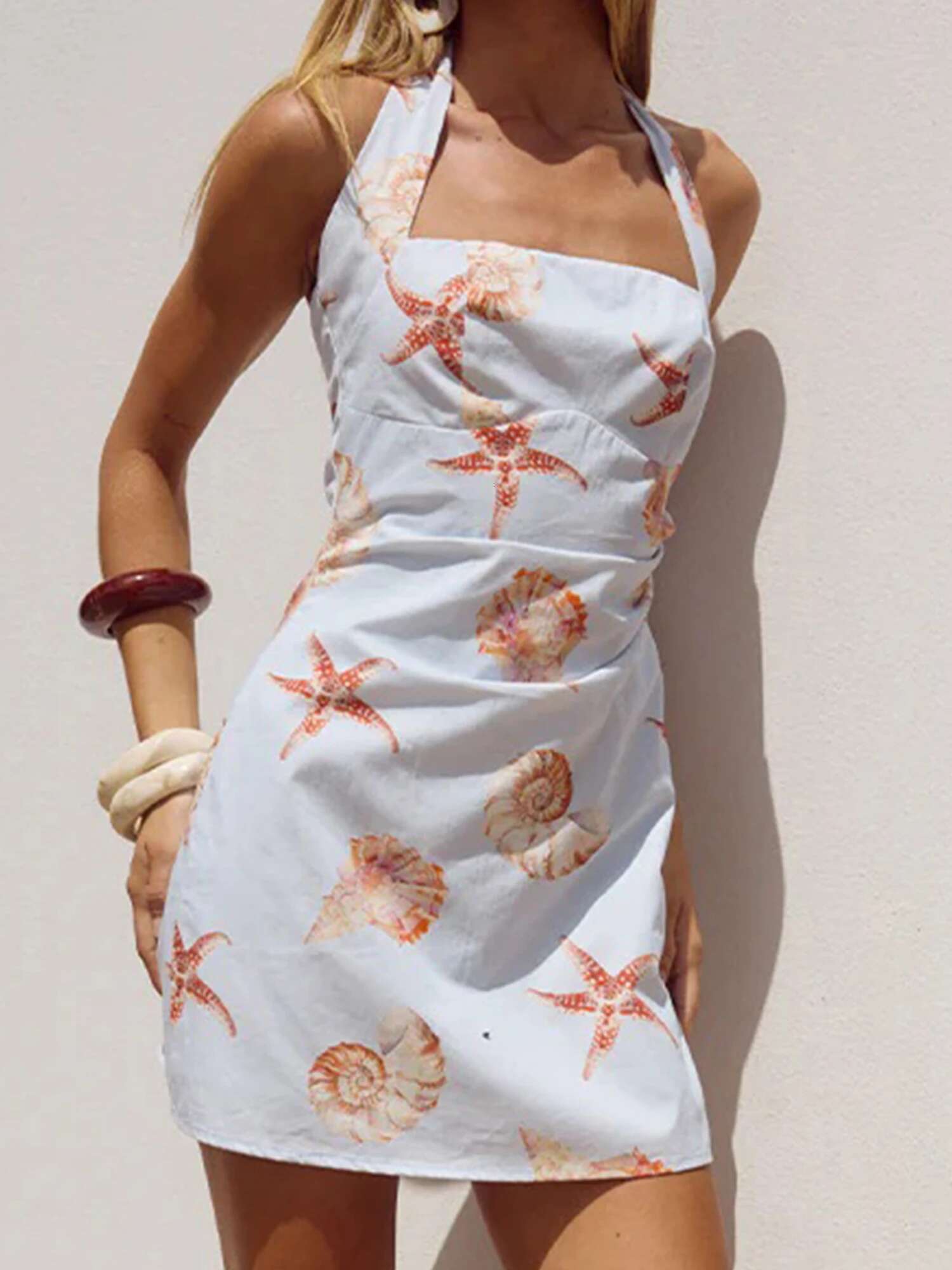 Elegant Floral Print Off Shoulder Ruffle Bodycon Dress for Womensummer Beach Party Wedding Guest Dress