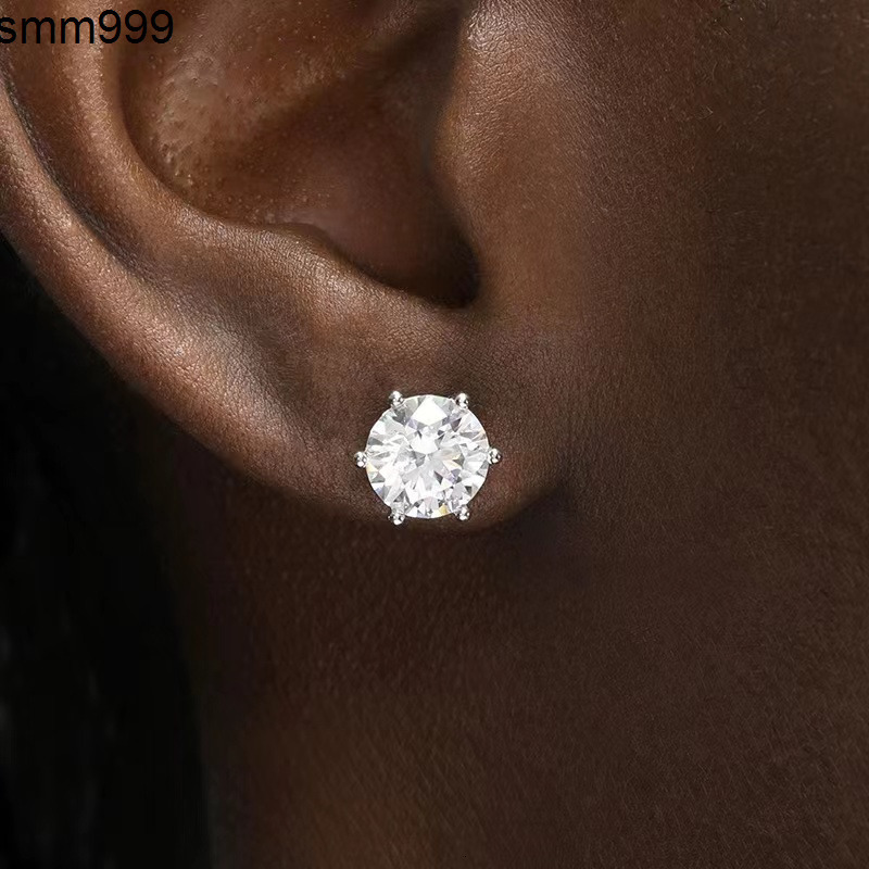 DE 4mm-8mm GRA D Color Mossanite Earrings Luxury Fine Jewelry 925 Sterling Silver VVS Moissanite Diamond Earring for Men Women