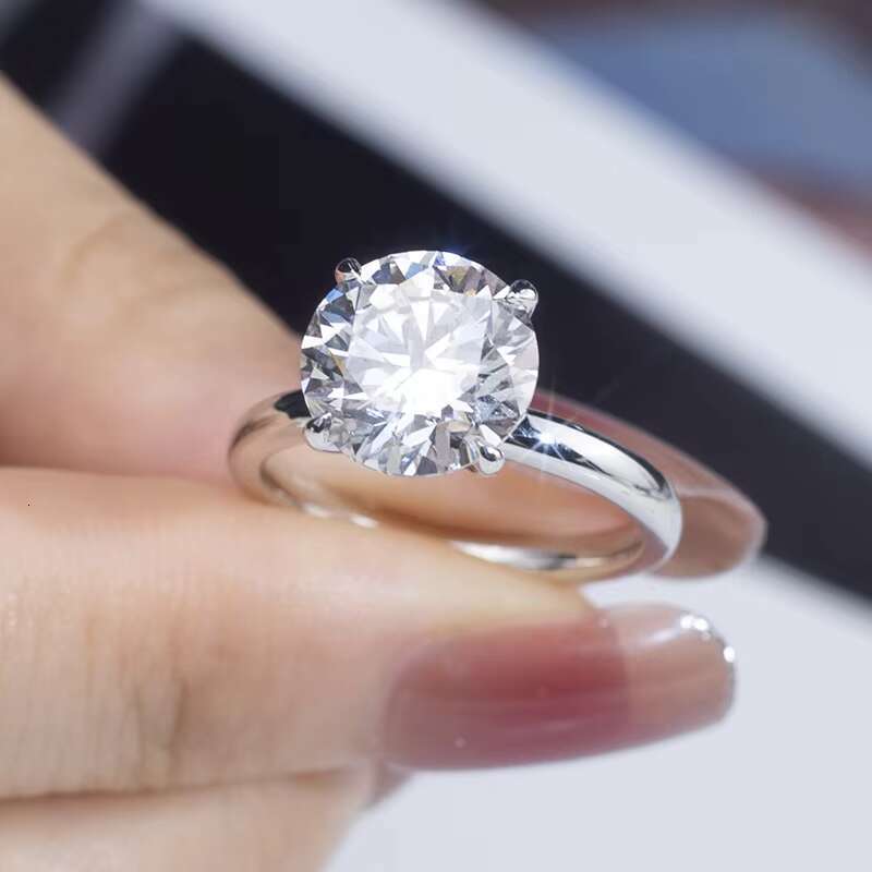 Couple Rings Trendy Wedding Jewelry 2.43CT Lab Grown Diamond Real 18k White Gold Couple Ring for Women