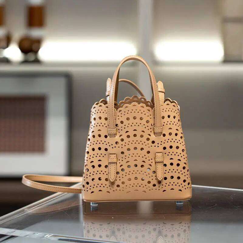 Women's High-Quality Fashion Large Capacity Genuine Leather Bucket Bag Brand Design Retro Casual Women's Handbag