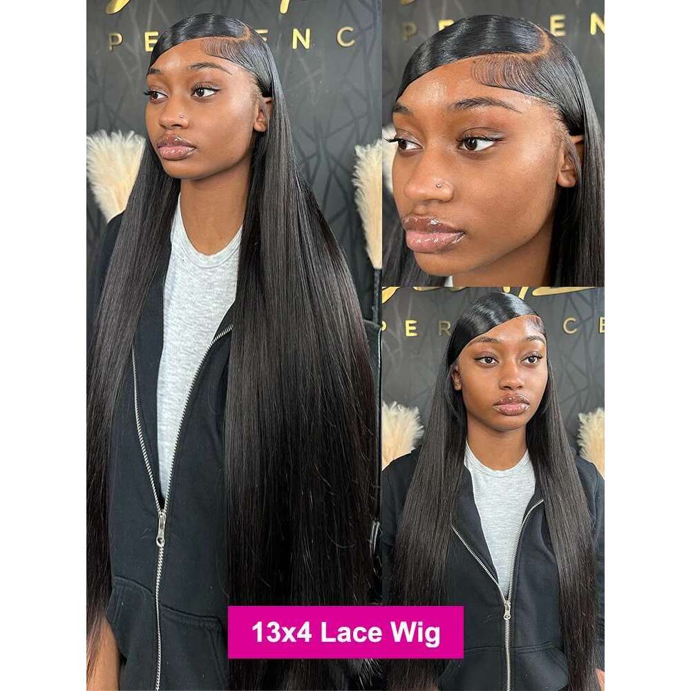 NAMM Luvin 250 300 Density 13x4 13x6 Bone Straight HD Transparent Front Human Hair Wig 30 40 Inch Pre Plucked Lace Frontal Wigs