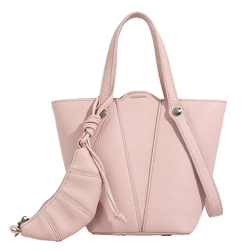 2025 New Handbag PU Leather Fashion Women's Two-in-One Bucket Shoulder Crossbody Bag