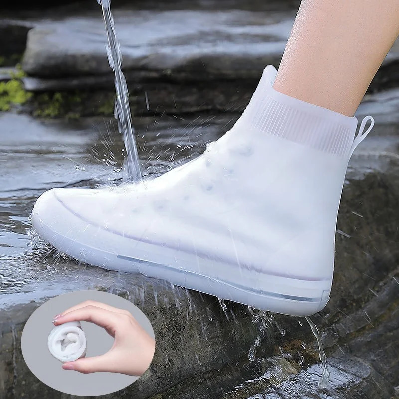 High Tube Thickened Nonslip Rain Boots Cover Waterproof Silicone Shoes Children Rainy Day Outdoor 250528