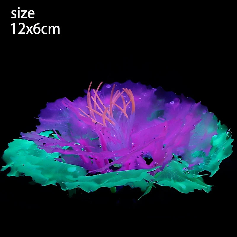 Artificial False Flower Emulation Silica Gel Aquatic Plant Ornaments Aquarium Underwater World Fish Tank Landscaping Decoration 250604