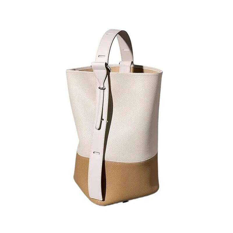 Genuine Leather Bucket female capacity shoulder crossbody commuter soft leather large bag cowhide