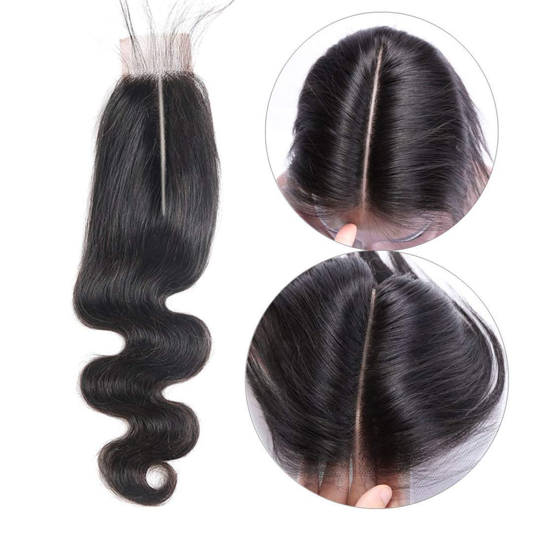 Free shipping Brazilian Body Wave 2x6 Lace Closure 100% Human Natural Color Pre-plucked With Baby Hair Can be Dyed