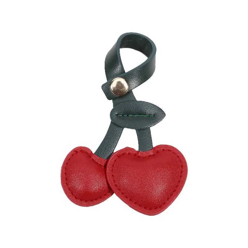 Bag Ornament Cute Peach Heart Cherry Fruit Cherry Car Key Chains Red Pink Love Versatile Bag Pendant Key Chains For Women XJ250607
