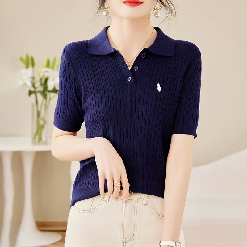 Women's Polos Designer womens polo shirt women tshirts women tshirt Embroidery letter tee women clothes tops T-Shirts 100% Cotton short sleeve T-shirt clothes