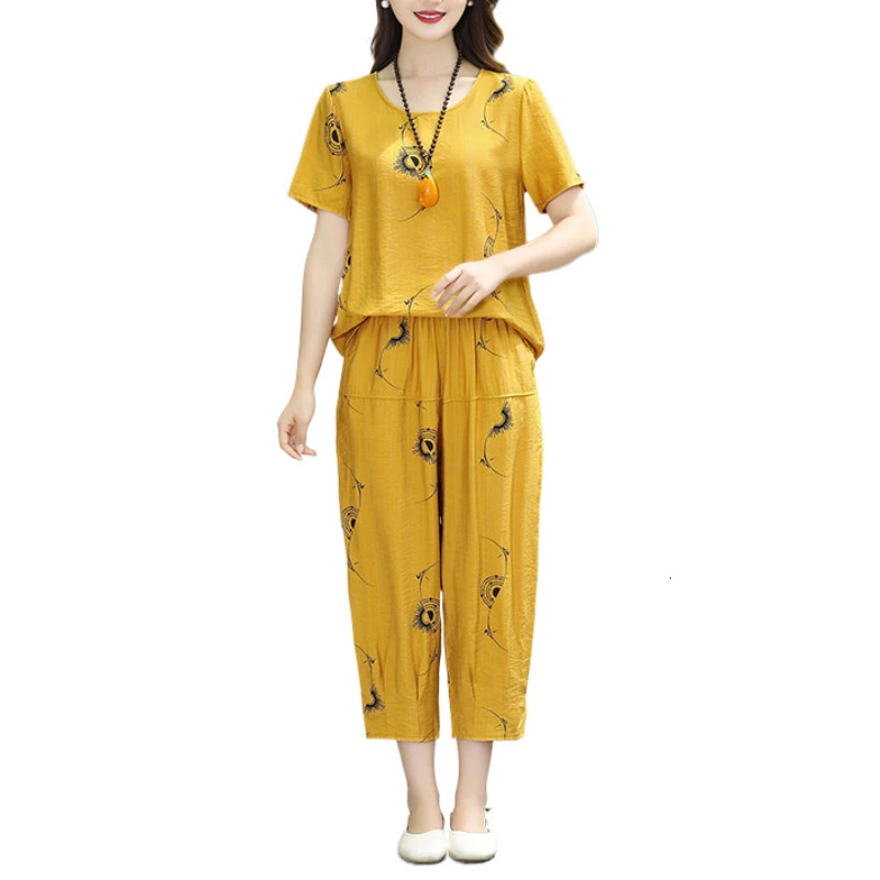 Classic Summer Two Piece Set TshirtPants 2024 Womens Plus Size Fashion Casual Short Sleeve Knitted Button Clothing 250603