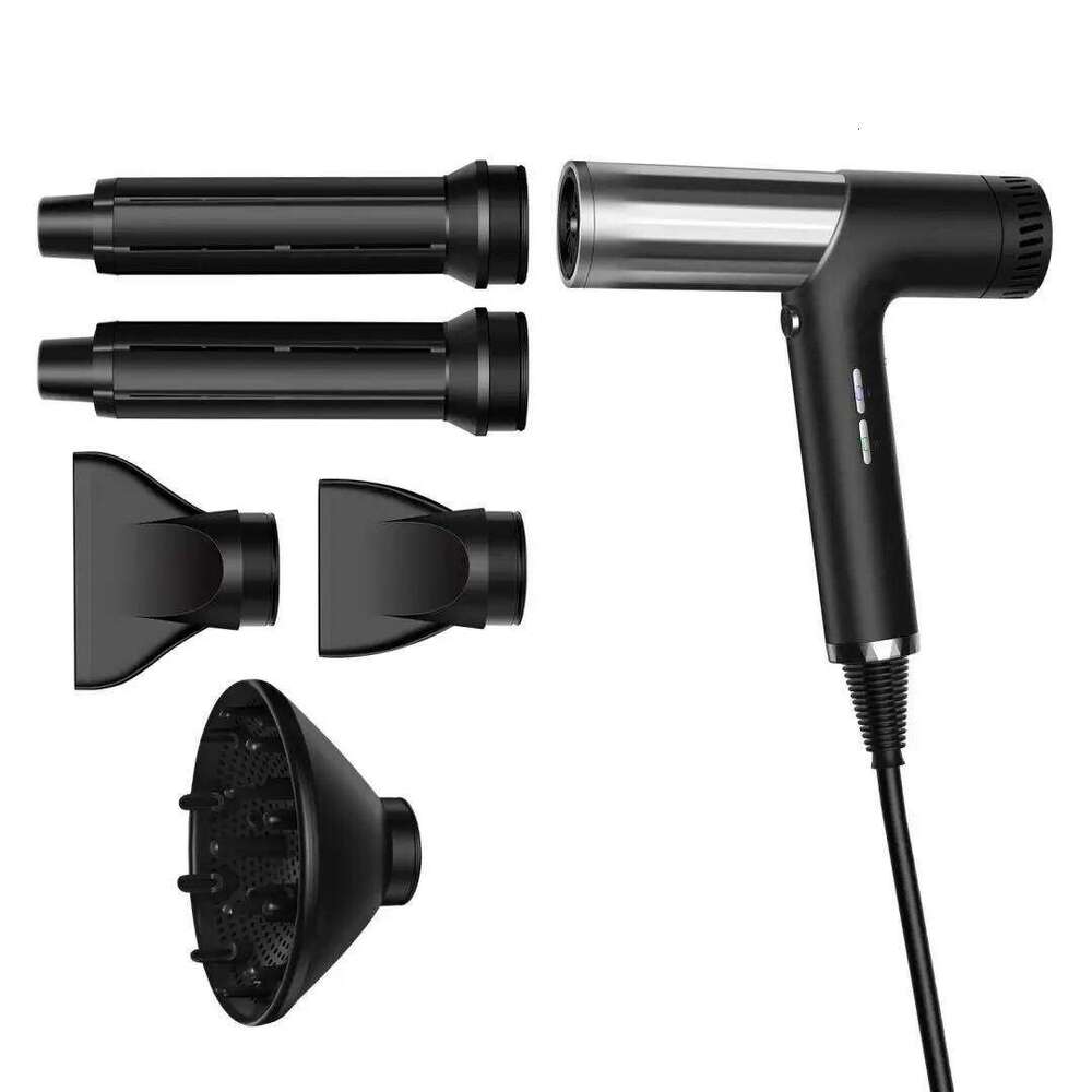 Noise-Reducing Five-In-One Ionic Hair Dryer Straightening Brush With High Power And Fast Airflow