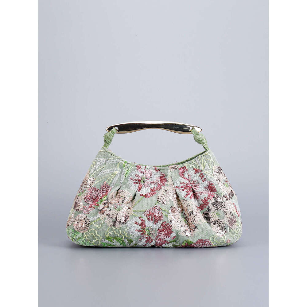 Women's Unique Evening Bag Pleated Handbag 2025 New High-End Shark Fin Sequin