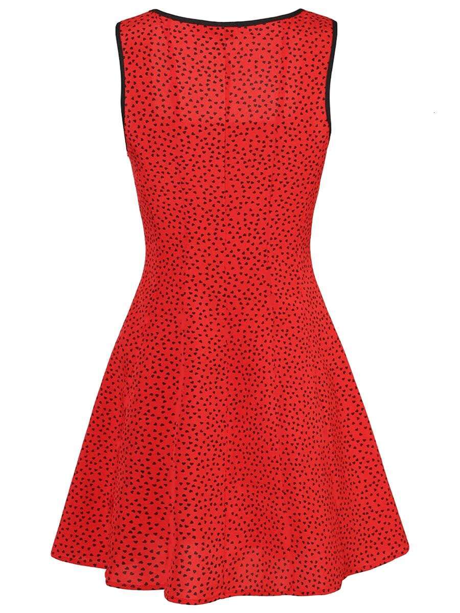 Womensleeveless V-neck Floral Print A-line Dress Summer Beach Tank Dress Casual Mini Dress with Pockets