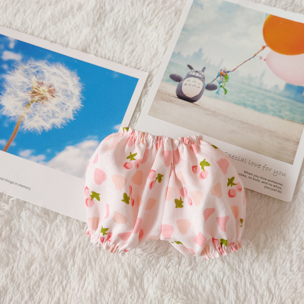 Labubu Small Little Designer Clothing Kawwai Cotton Casual Cute Style Clothes for Toys Fashion Plaid Pants 2025 New without Toys