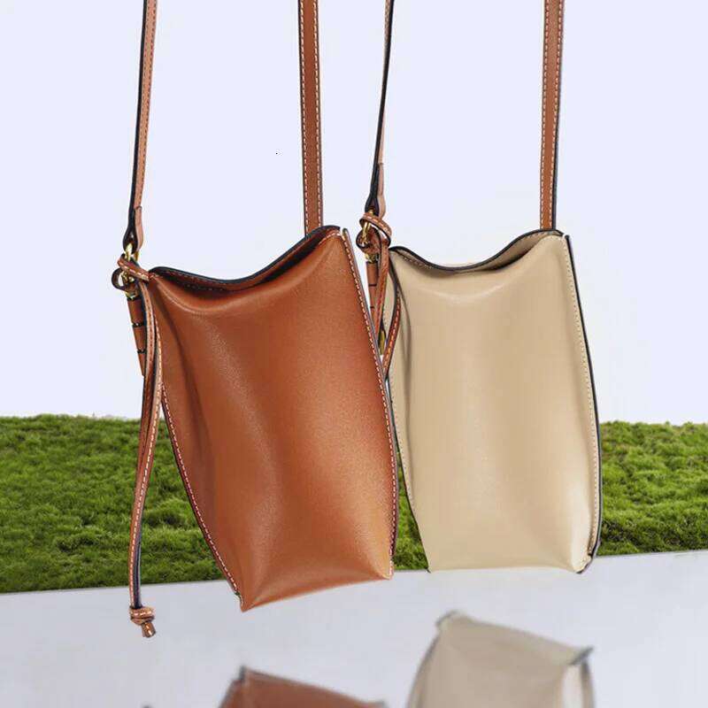 OLOEY Genuine Leather Mobile New Style Mini Small Crossbody Cowhide Women's Single Shoulder Phone Bag For Iphone Huawei