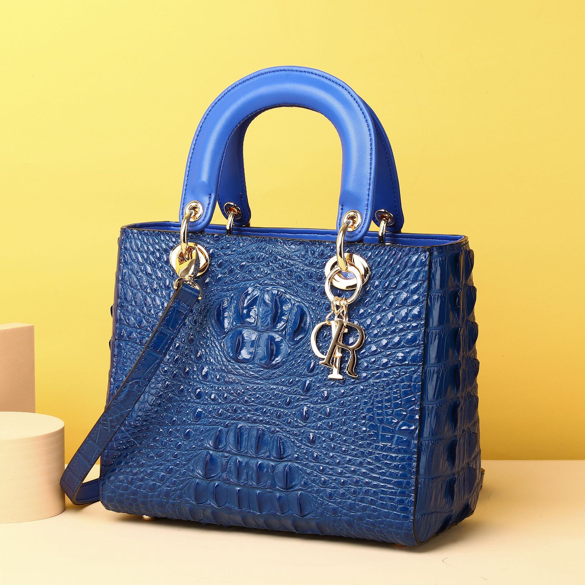 New Free Delivery Designer Bag Crocodile Pattern Bag Classic Fashion Handbag Shoulder Crossbody Women's Bag High-end Women's Bag New Free De