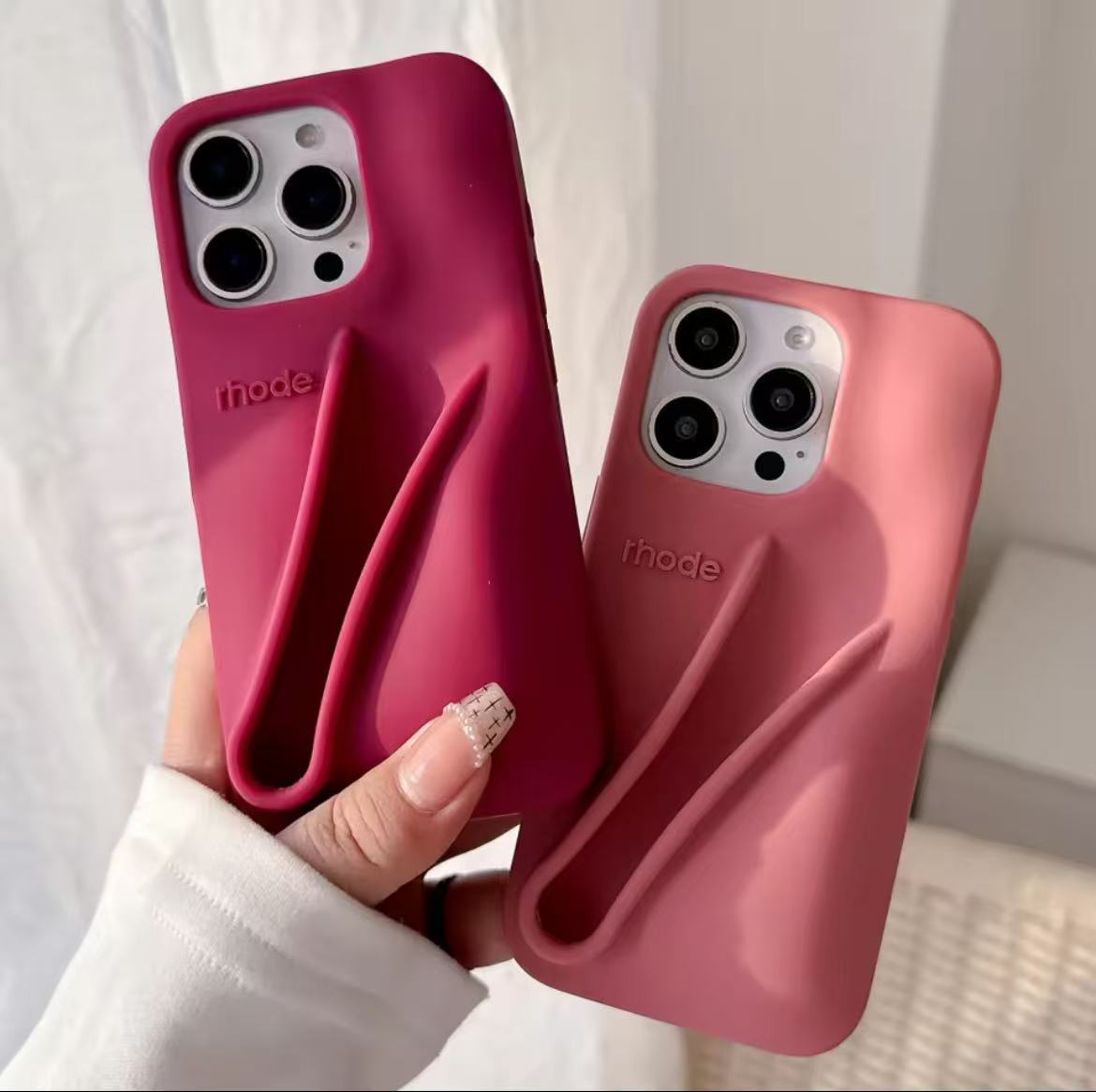 Rhode Lipstick Cases Portable Protective Series Silicone Phone Case For iPhone 16E 16 11 12 13 14 15 Pro Max Plus Fashion Style