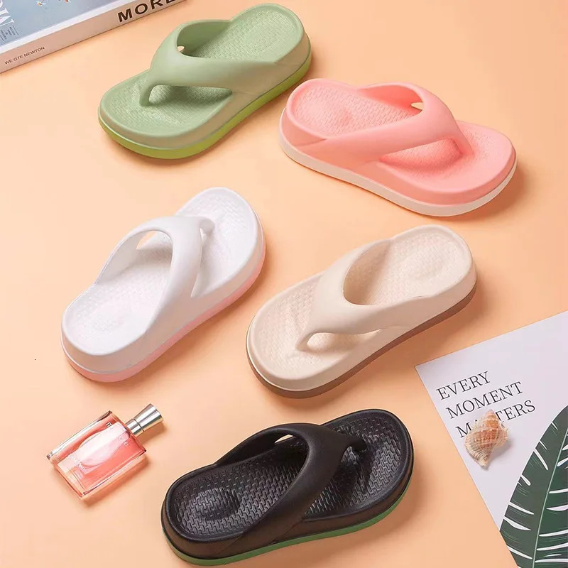 womens flip-flops summer outdoor and indoor thick-soled sandals 5cm increase height slippers for beach 250605