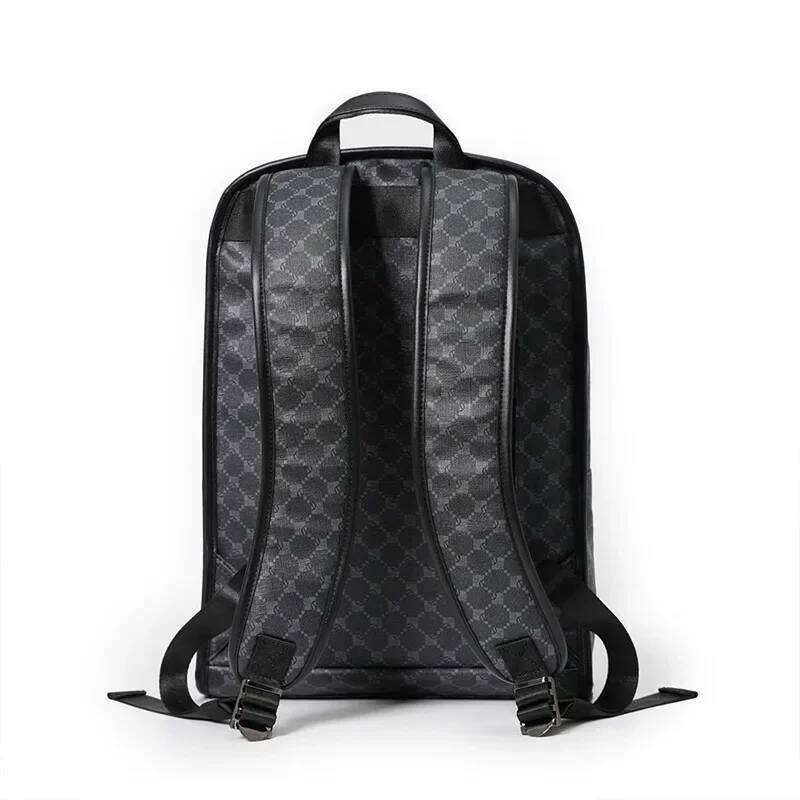 Floral Print Men Fashion Design Men's Backpacks Large-Capacity Travel Bags PU Leather Backpack Male Schoolbag
