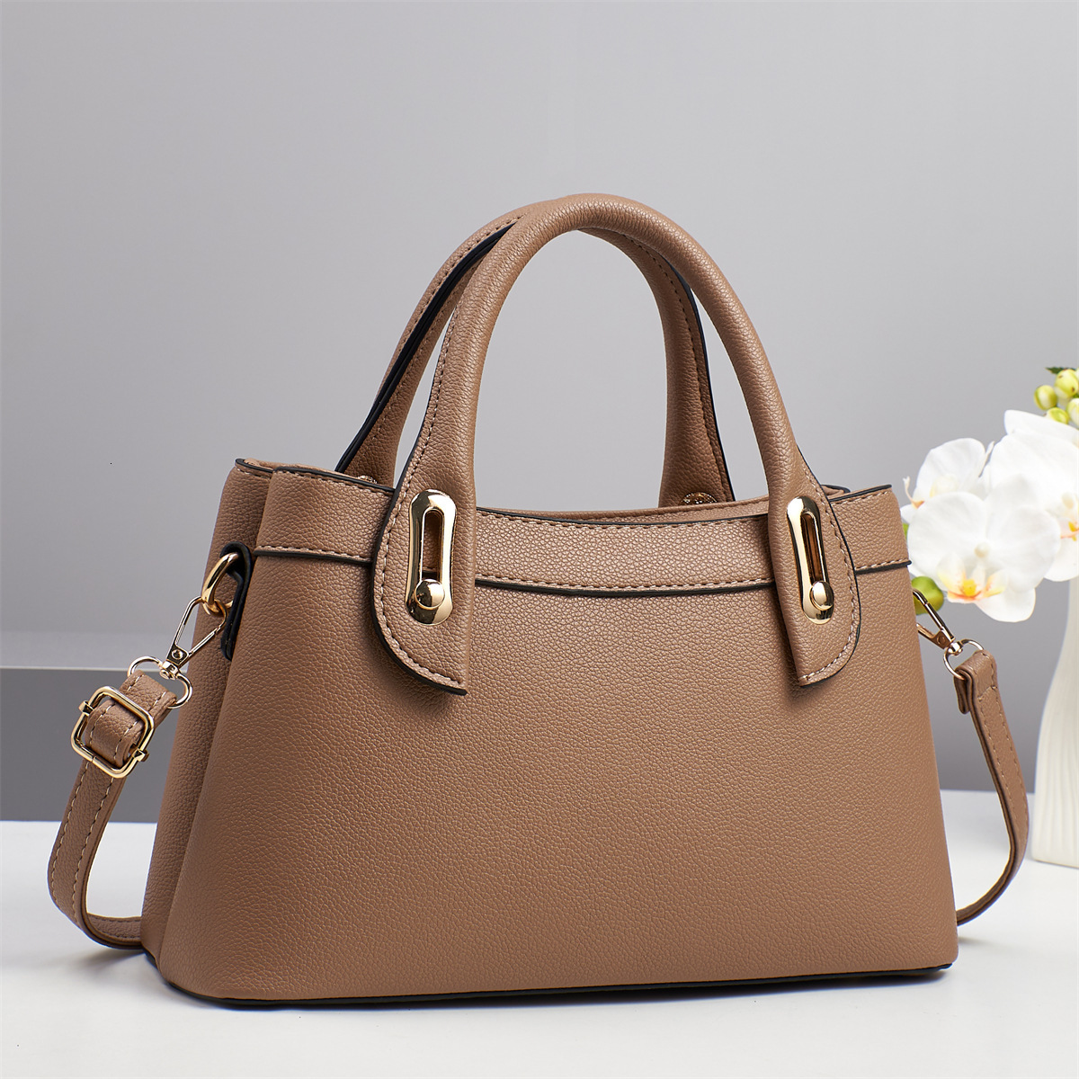 Luxury Brand Designer Bag Foreign Trade Simple Fashionable Elegant Solid Color Women's Shoulder Bag Large Capacity Stylish Handbag Patchwork Cros