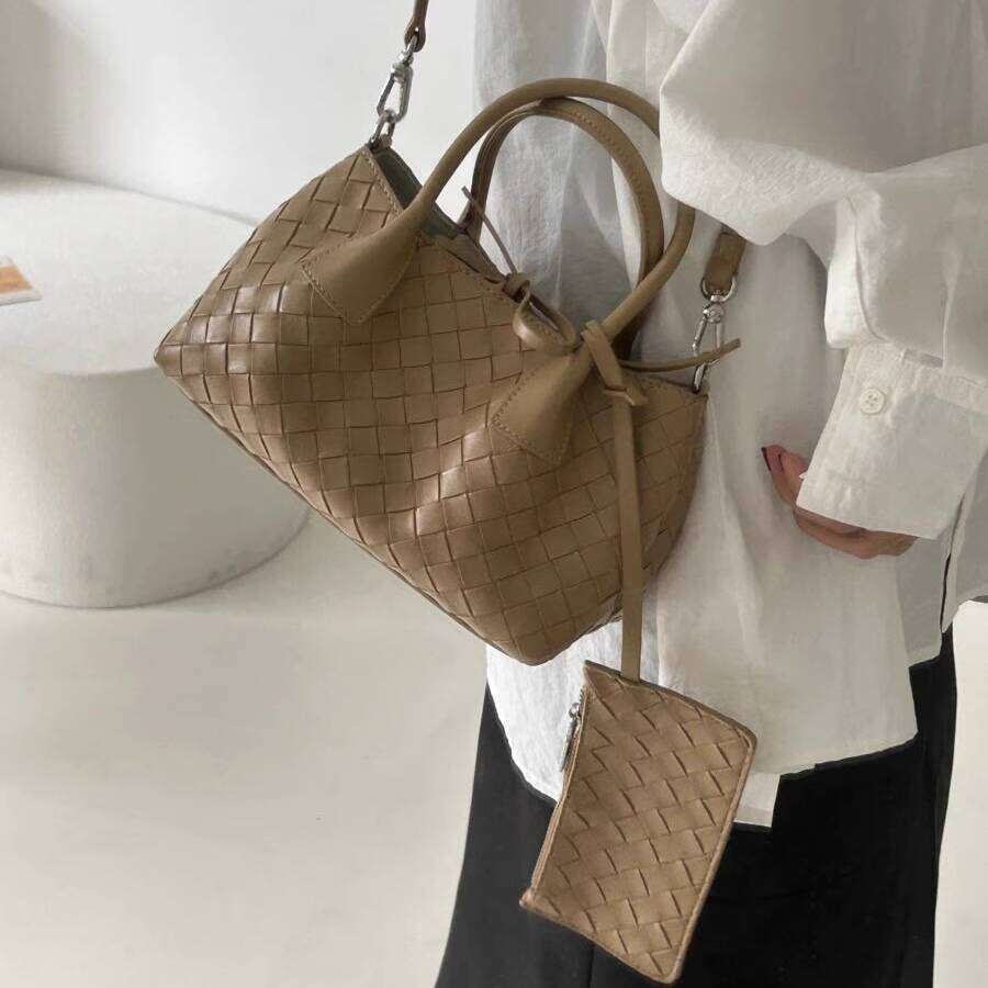 Stylish Jam Basket Handwoven Tote Large Bag for Women New Handheld Crossbody