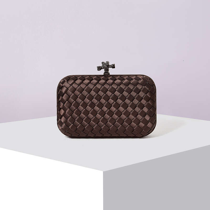 Women's Silk Handwoven Clutch Crossbody Simple Evening Small Bag GUHUISHU