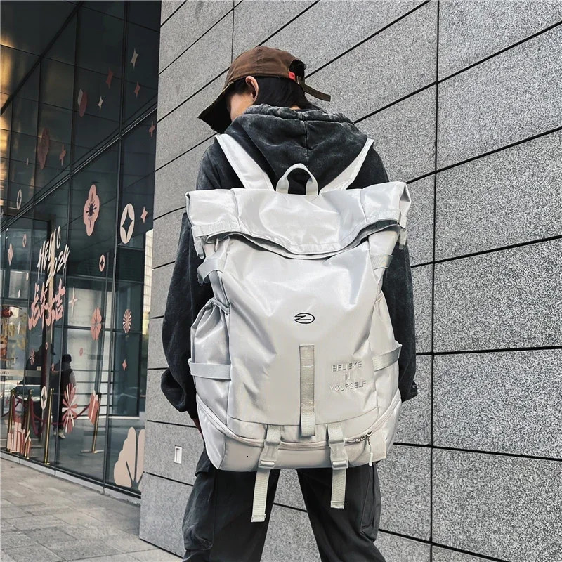 High Street Backpack for Men Fashion Outdoor Women Streetwear Bags Leisure Unisex Couple Large Capacity Backpacks 250605