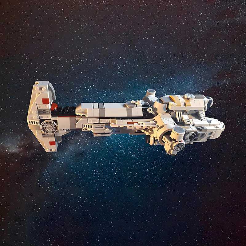 NEW MOC Starship Series Mid-Scale Hammerhead Corvette Model Building Blocks Spacecraft Brick DIY Set Christmas Gifts Kids Toys Z250607