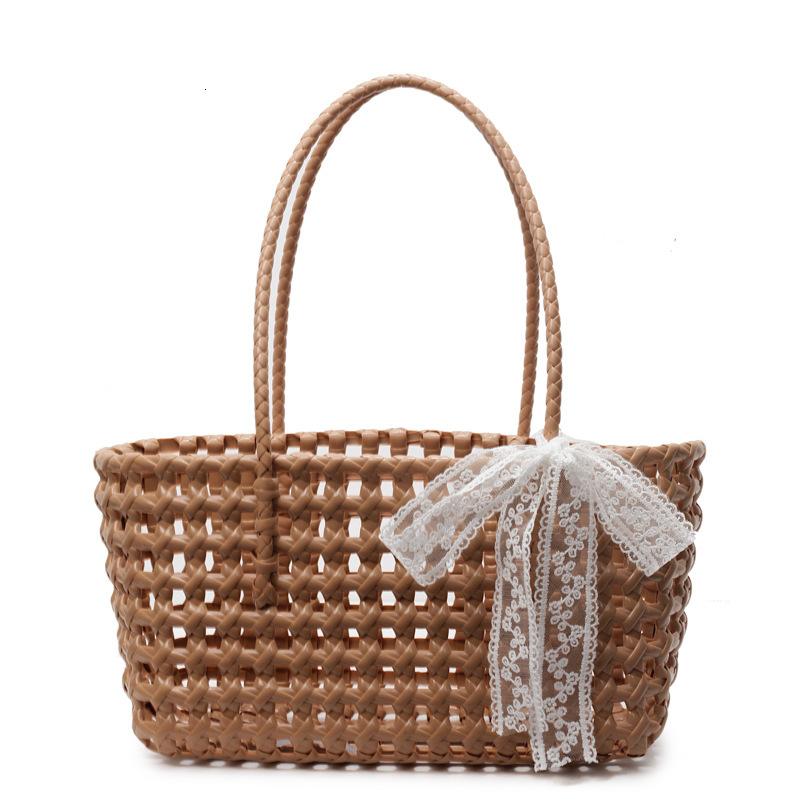 designer Niche Hollow Woven Basket Bag Niche Beach Vacation Bag New Casual Lightweight Versatile Underarm Handbag Larg