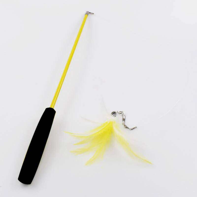 Cat Wands Three-section Telescopic Fishing Pole Wand Kitten Funny Catcher Rod Interactive Stick Teaser Toys