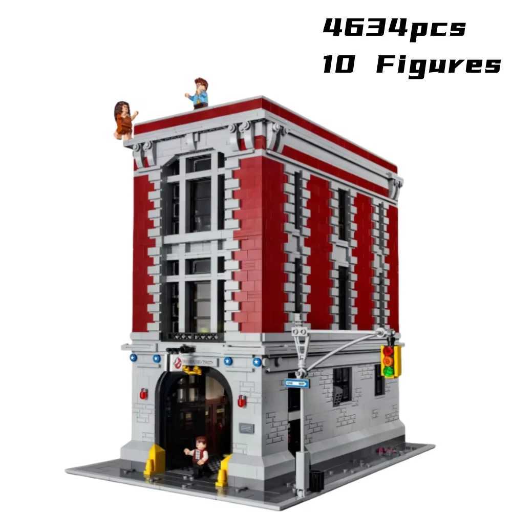 In stock Ghostbusters Firehouse Headquarters MOC Building Blocks Bricks street view Adult Bricks Gift Compatible 75827 4634pcs Z250607